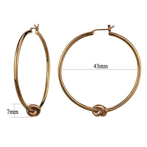 TK2853 - IP Coffee light Stainless Steel Earrings with No Stone LuxuryLifeWay Online Store