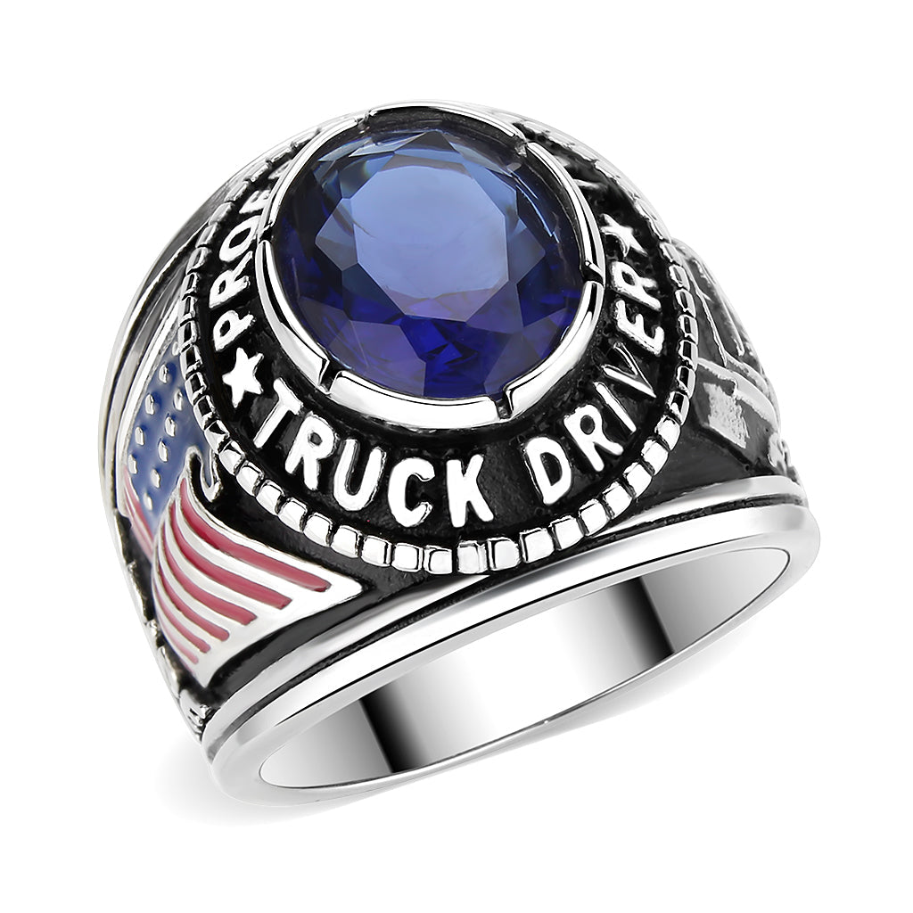 TK30320 - Trucker Ring in Montana Blue LuxuryLifeWay Online Store