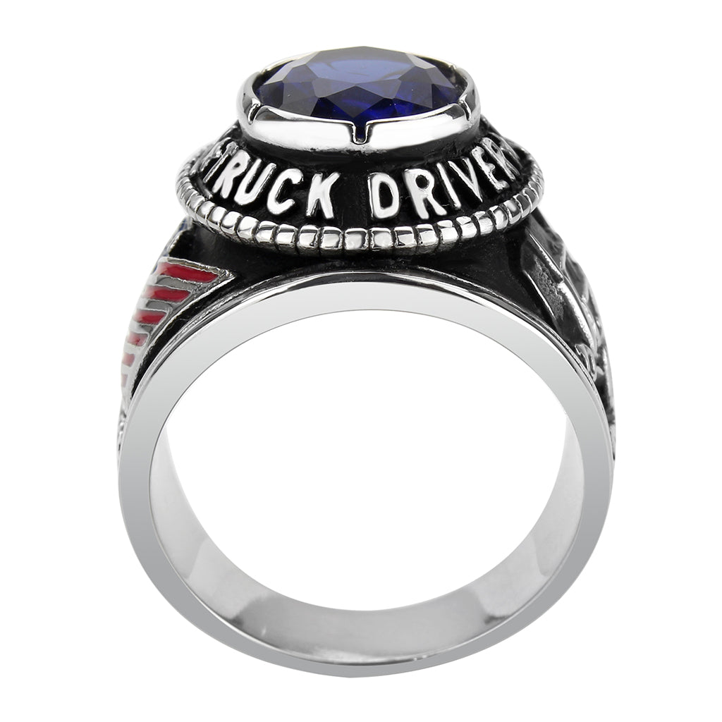 TK30320 - Trucker Ring in Montana Blue LuxuryLifeWay Online Store