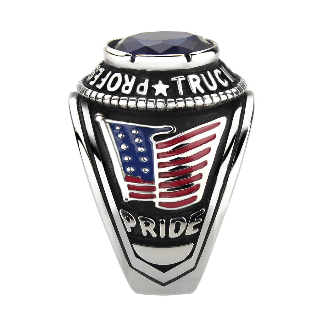 TK30320 - Trucker Ring in Montana Blue LuxuryLifeWay Online Store