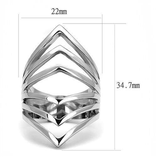 TK3144 - High polished (no plating) Stainless Steel Ring with No Stone LuxuryLifeWay Online Store