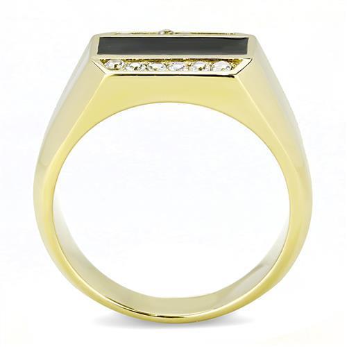 TK3222 - IP Gold(Ion Plating) Stainless Steel Ring with AAA Grade CZ  in Clear LuxuryLifeWay Online Store