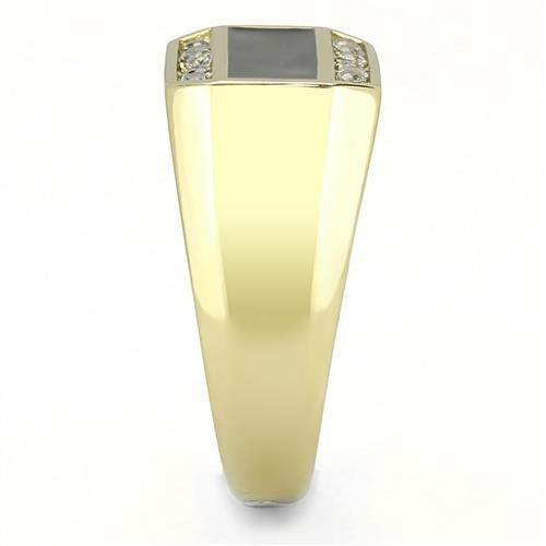 TK3222 - IP Gold(Ion Plating) Stainless Steel Ring with AAA Grade CZ  in Clear LuxuryLifeWay Online Store