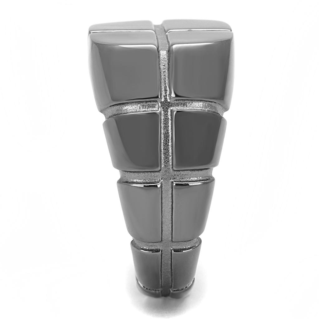 TK3273 - IP Light Black  (IP Gun) Stainless Steel Ring with No Stone LuxuryLifeWay Online Store
