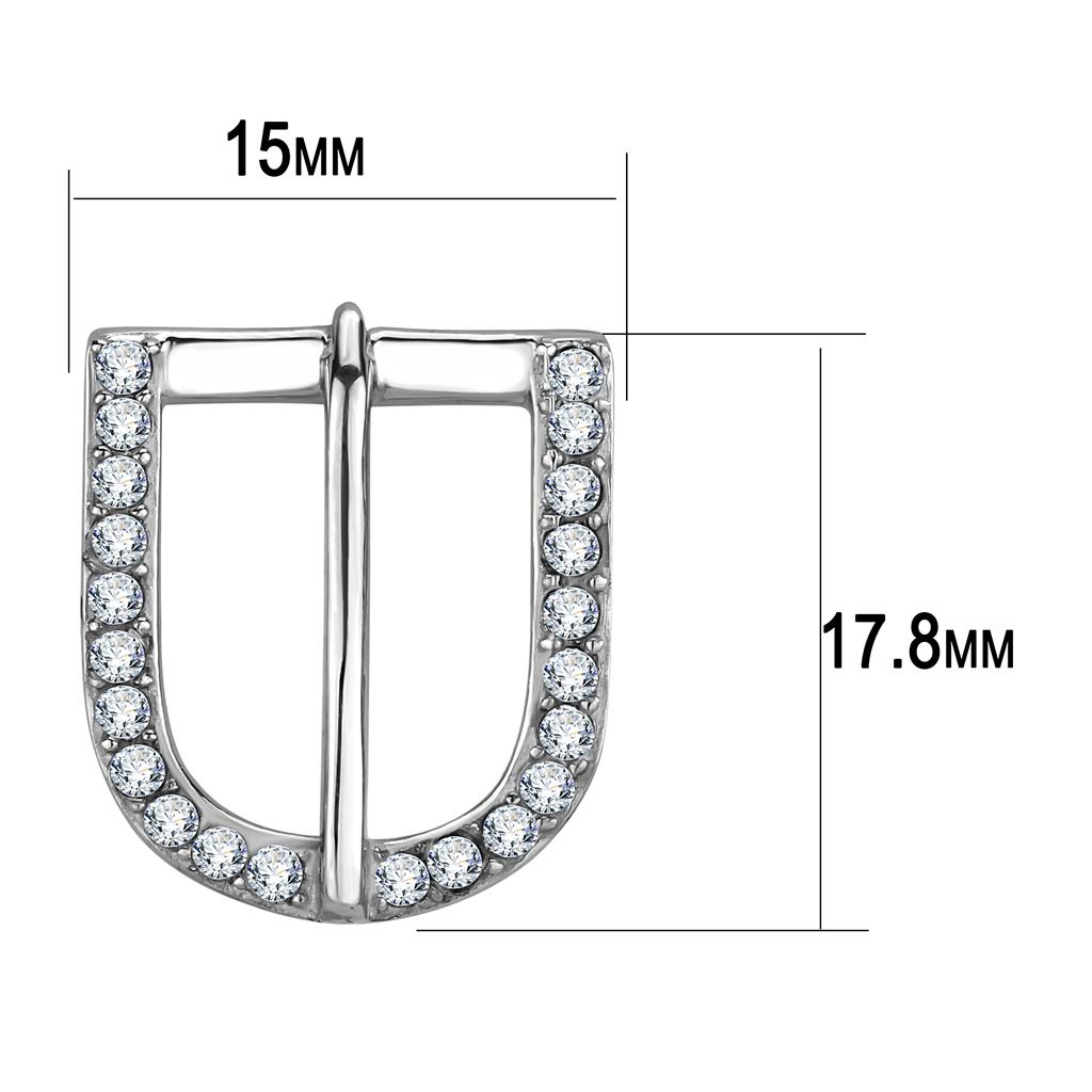 TK3489 - High polished (no plating) Stainless Steel Earrings with Top Grade Crystal  in Clear LuxuryLifeWay Online Store