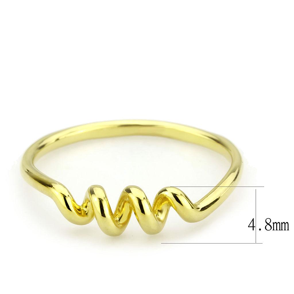 TK3626 - IP Gold(Ion Plating) Stainless Steel Ring with No Stone LuxuryLifeWay Online Store