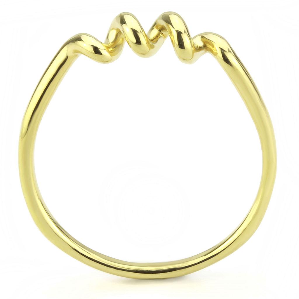 TK3626 - IP Gold(Ion Plating) Stainless Steel Ring with No Stone LuxuryLifeWay Online Store