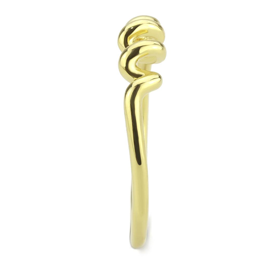 TK3626 - IP Gold(Ion Plating) Stainless Steel Ring with No Stone LuxuryLifeWay Online Store