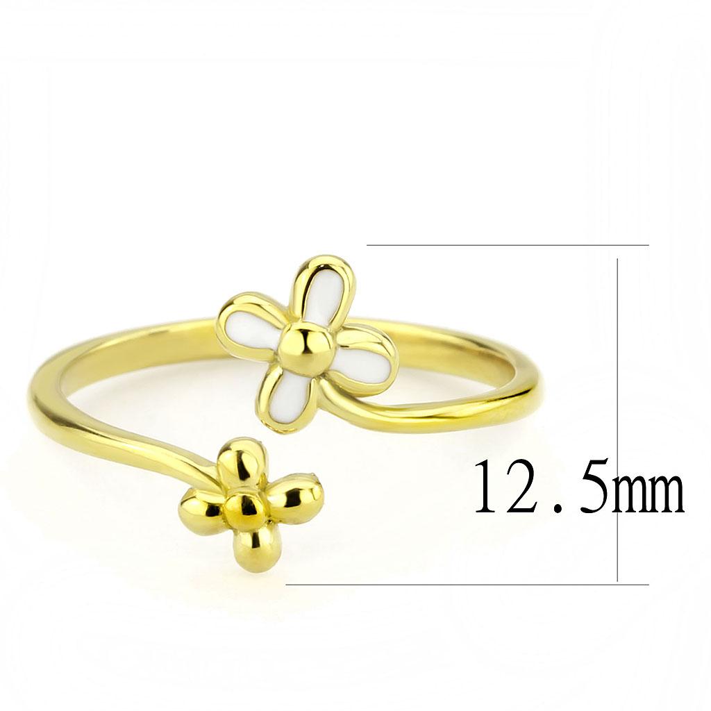 TK3631 - IP Gold(Ion Plating) Stainless Steel Ring with No Stone LuxuryLifeWay Online Store