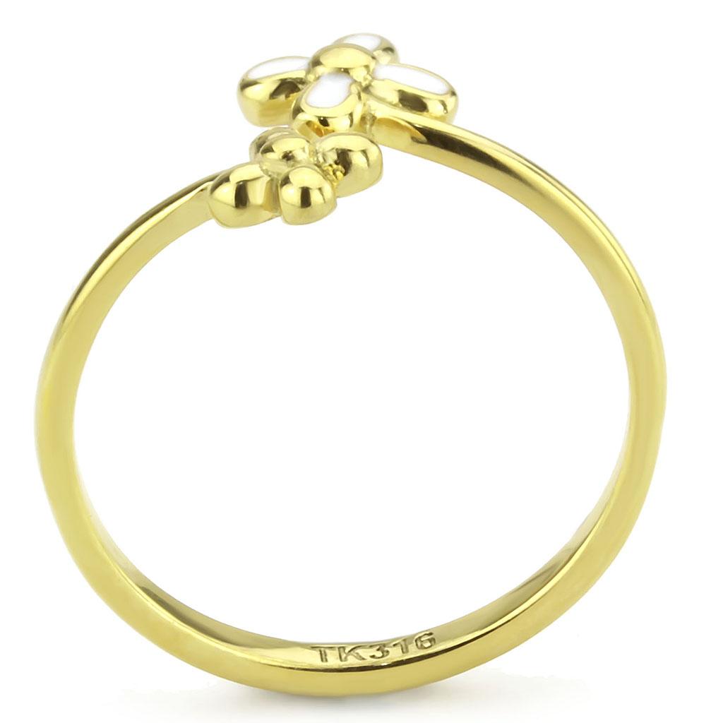 TK3631 - IP Gold(Ion Plating) Stainless Steel Ring with No Stone LuxuryLifeWay Online Store
