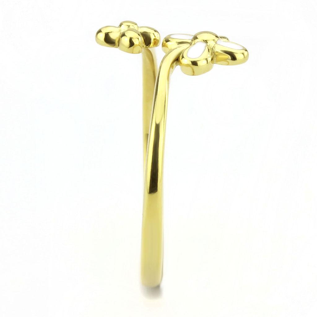 TK3631 - IP Gold(Ion Plating) Stainless Steel Ring with No Stone LuxuryLifeWay Online Store