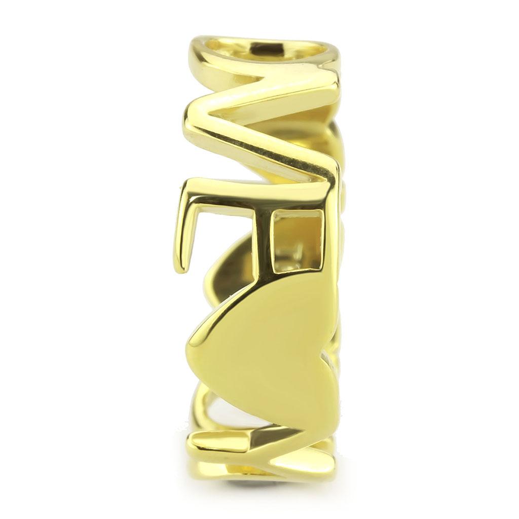 TK3637 - IP Gold(Ion Plating) Stainless Steel Ring with No Stone LuxuryLifeWay Online Store