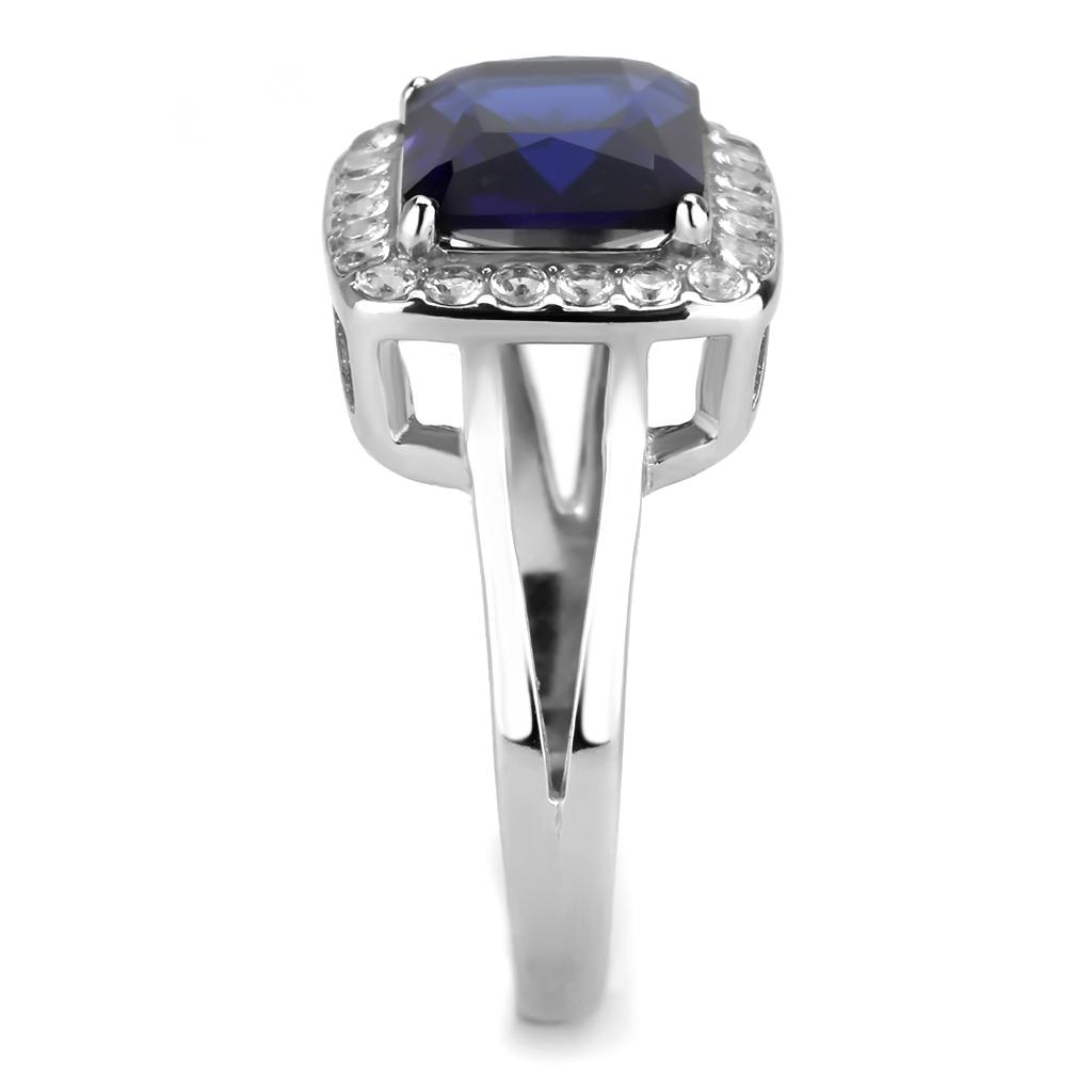 TK3696 - High polished (no plating) Stainless Steel Ring with Synthetic Synthetic Glass in Montana LuxuryLifeWay Online Store
