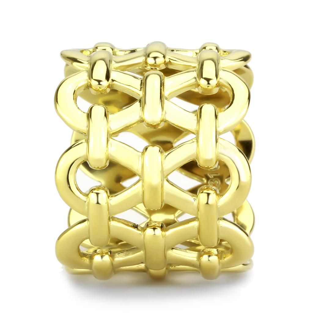 TK3716 - IP Gold(Ion Plating) Stainless Steel Ring with No Stone LuxuryLifeWay Online Store