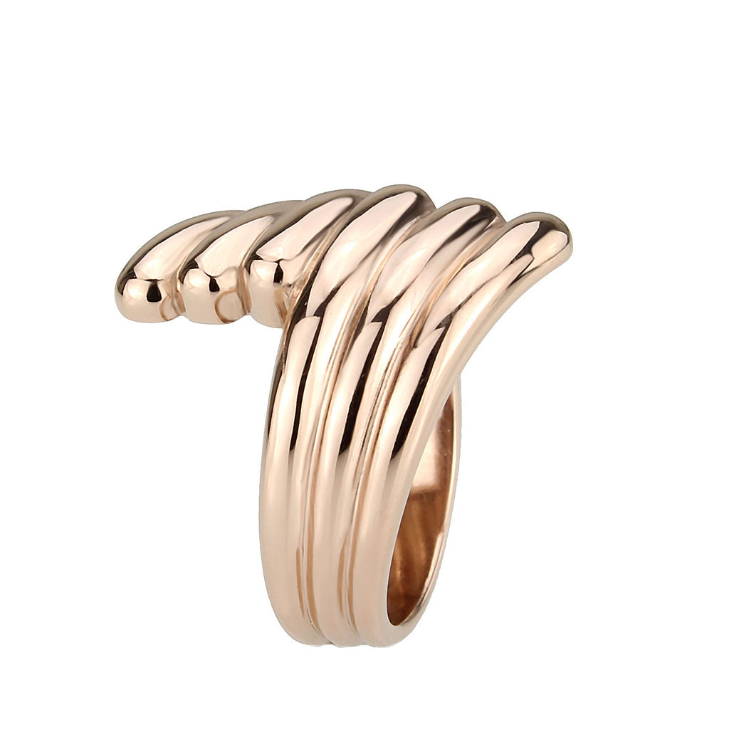 TK3800 - IP Rose Gold(Ion Plating) Stainless Steel Ring with NoStone in No Stone LuxuryLifeWay Online Store