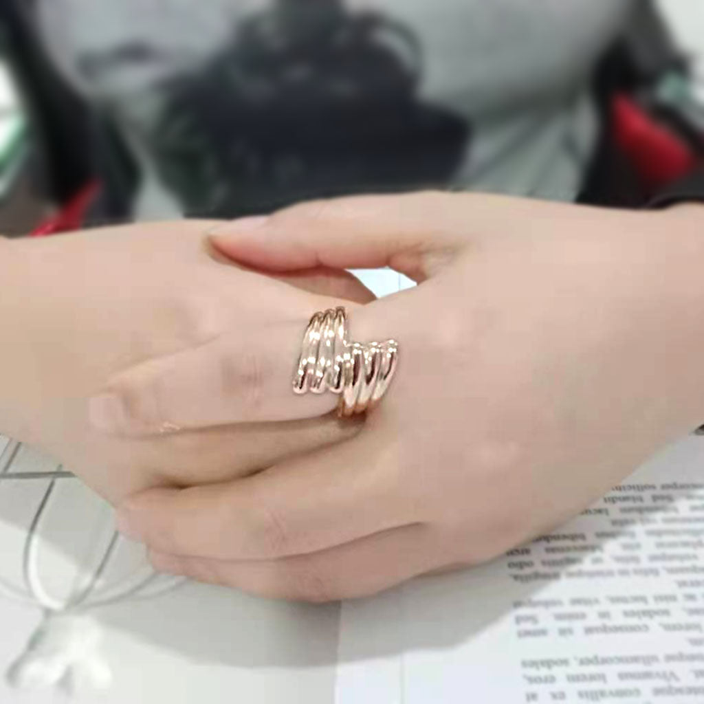 TK3800 - IP Rose Gold(Ion Plating) Stainless Steel Ring with NoStone in No Stone LuxuryLifeWay Online Store