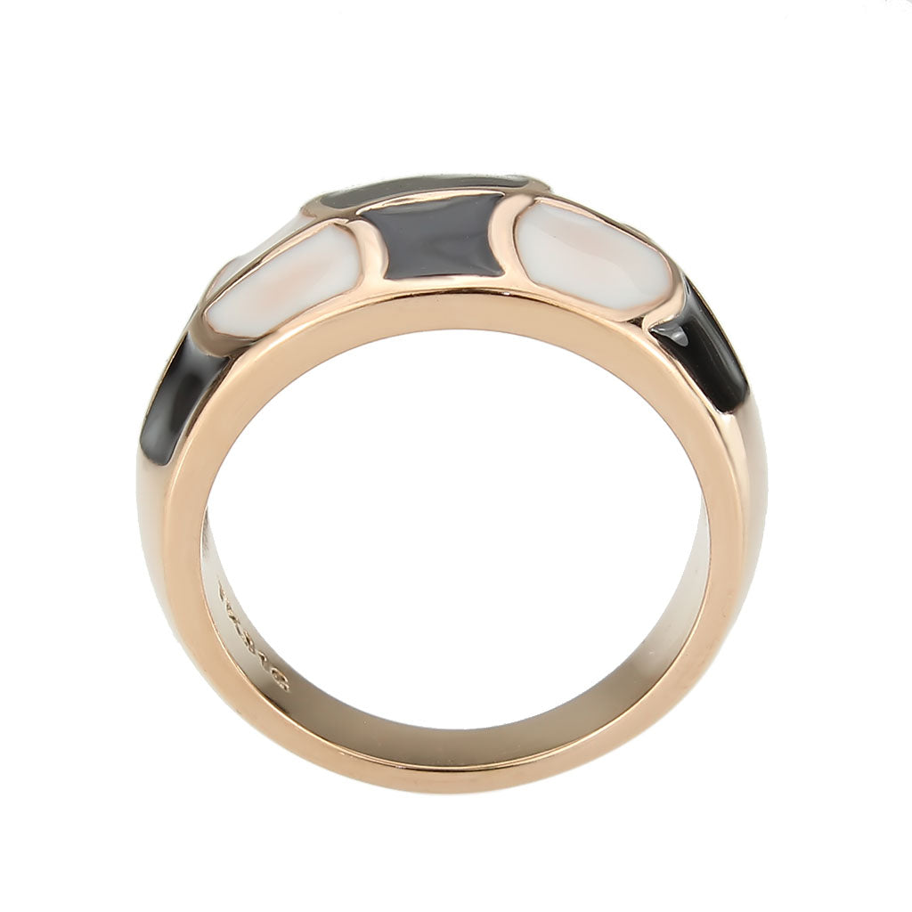 TK3827 - IP Rose Gold(Ion Plating) Stainless Steel Ring with NoStone in No Stone LuxuryLifeWay Online Store