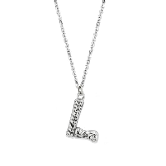 TK3853L High Polished Stainless Steel Chain Initial Pendant - Letter L LuxuryLifeWay Online Store