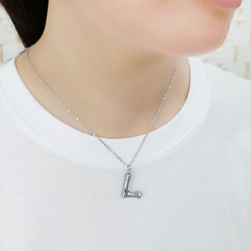 TK3853L High Polished Stainless Steel Chain Initial Pendant - Letter L LuxuryLifeWay Online Store