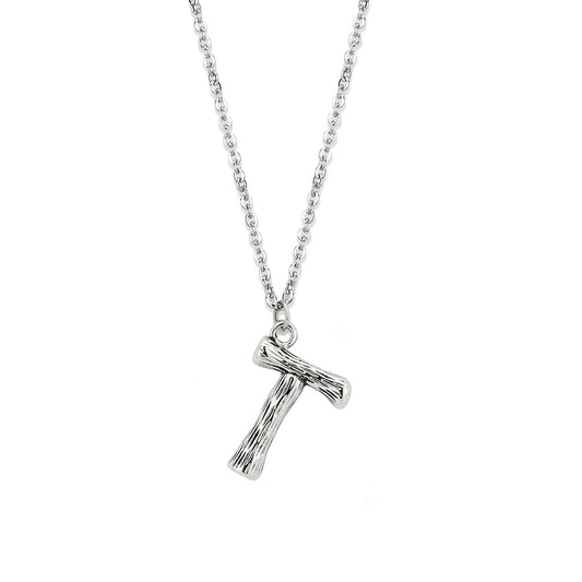 TK3853T High Polished Stainless Steel Chain Initial Pendant - Letter T LuxuryLifeWay Online Store