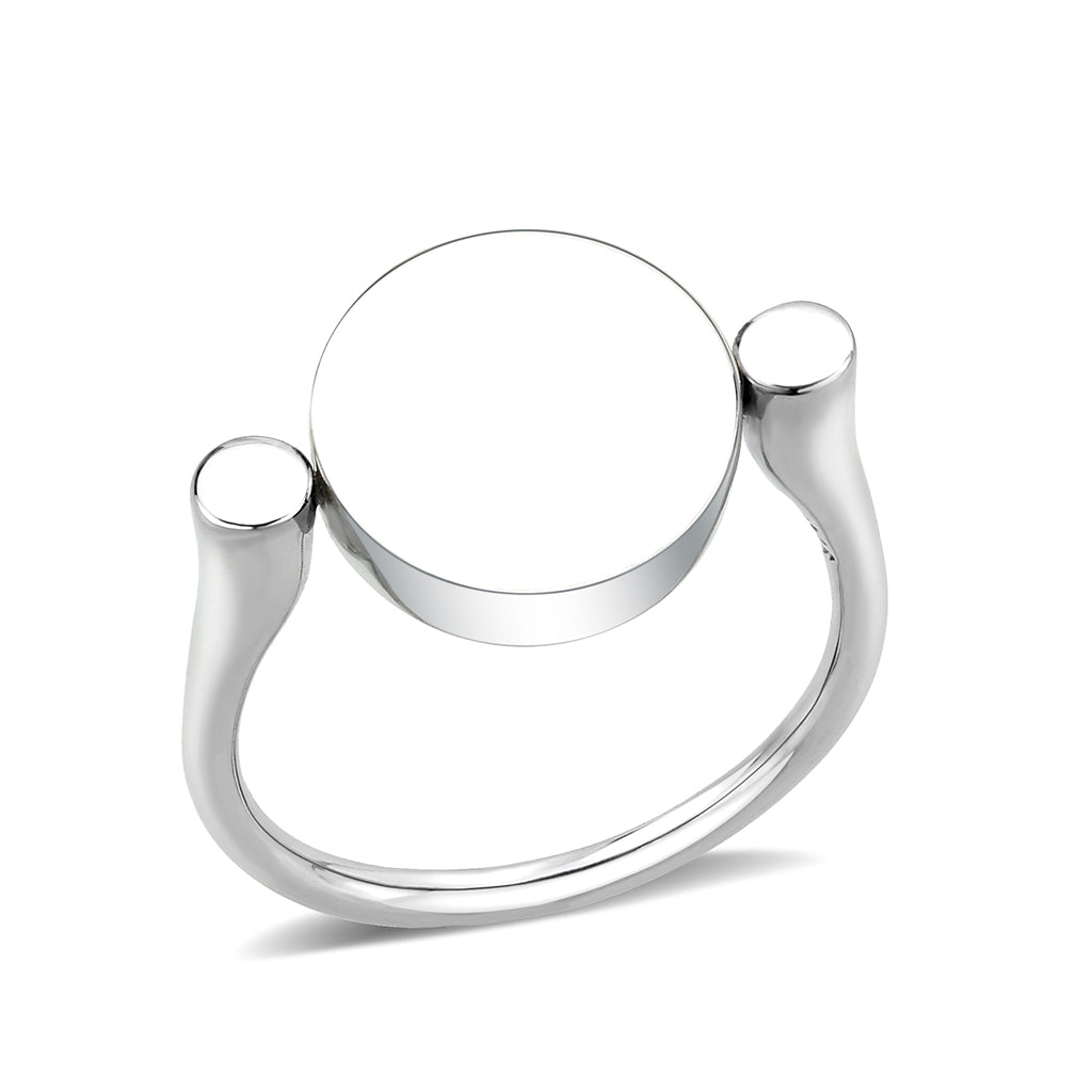 TK385409 - High polished (no plating) Stainless Steel Ring with Top Grade Crystal in Montana LuxuryLifeWay Online Store