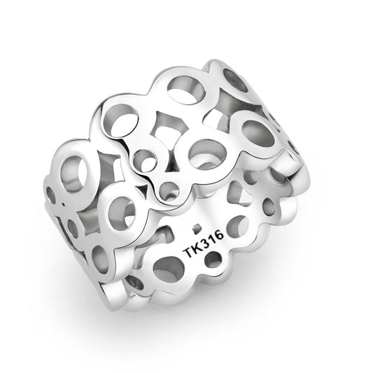 TK3865 - High polished (no plating) Stainless Steel Ring with NoStone in No Stone LuxuryLifeWay Online Store