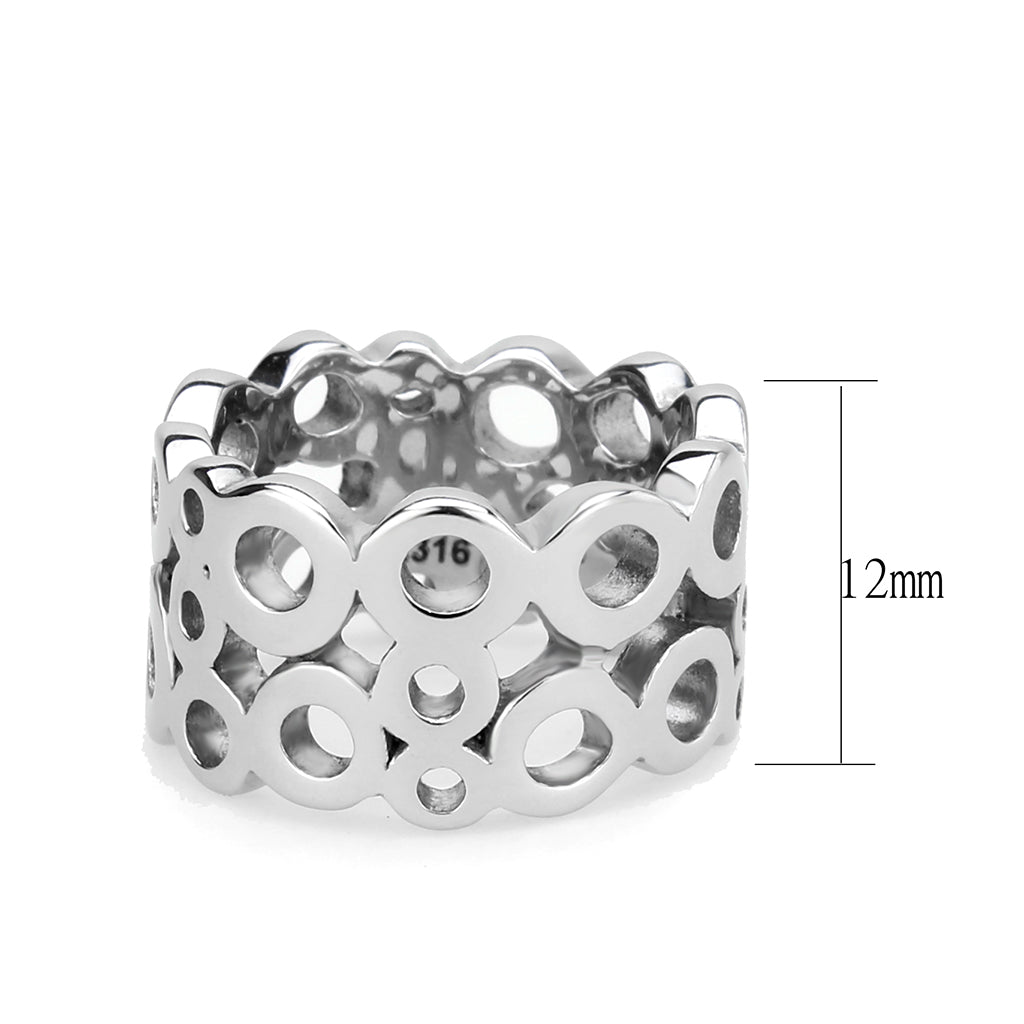 TK3865 - High polished (no plating) Stainless Steel Ring with NoStone in No Stone LuxuryLifeWay Online Store