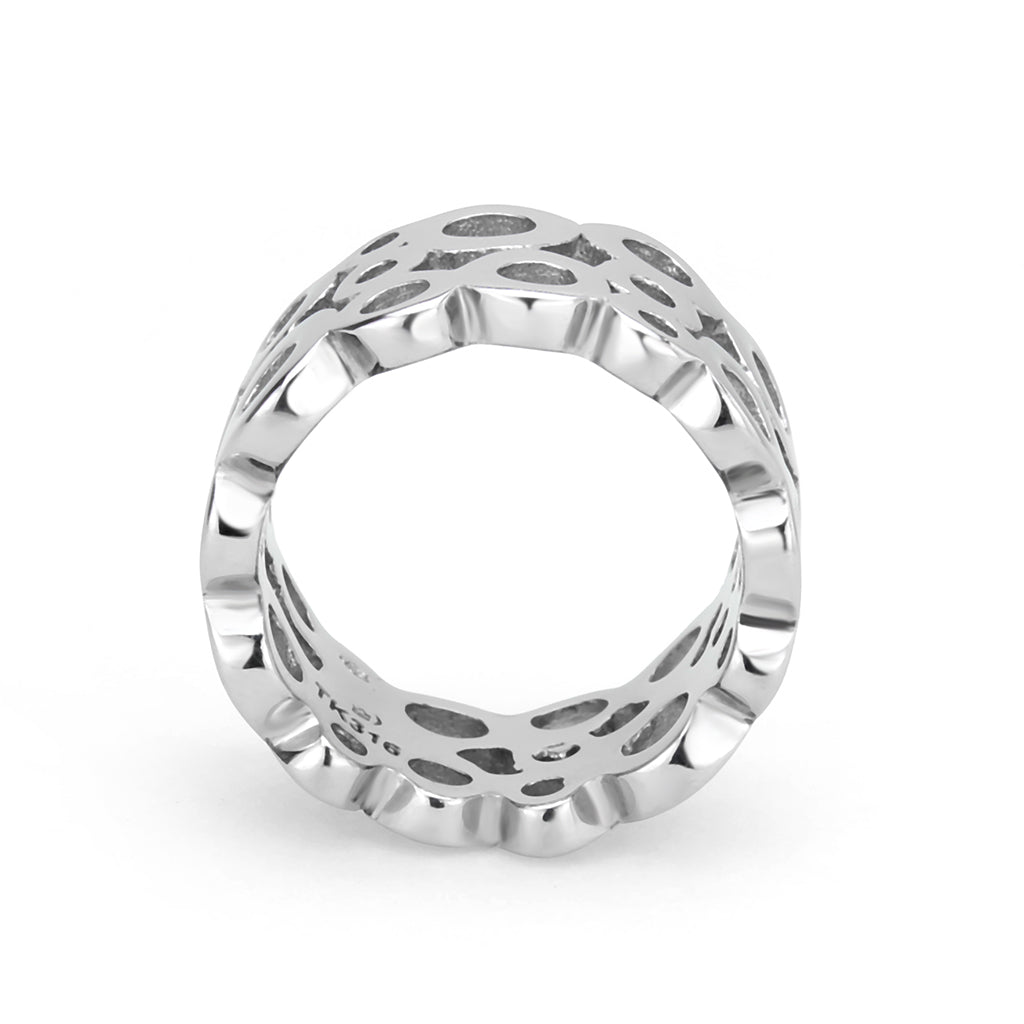 TK3865 - High polished (no plating) Stainless Steel Ring with NoStone in No Stone LuxuryLifeWay Online Store