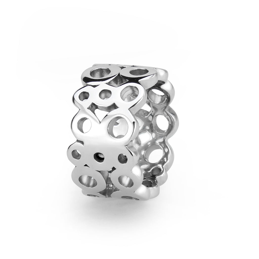 TK3865 - High polished (no plating) Stainless Steel Ring with NoStone in No Stone LuxuryLifeWay Online Store
