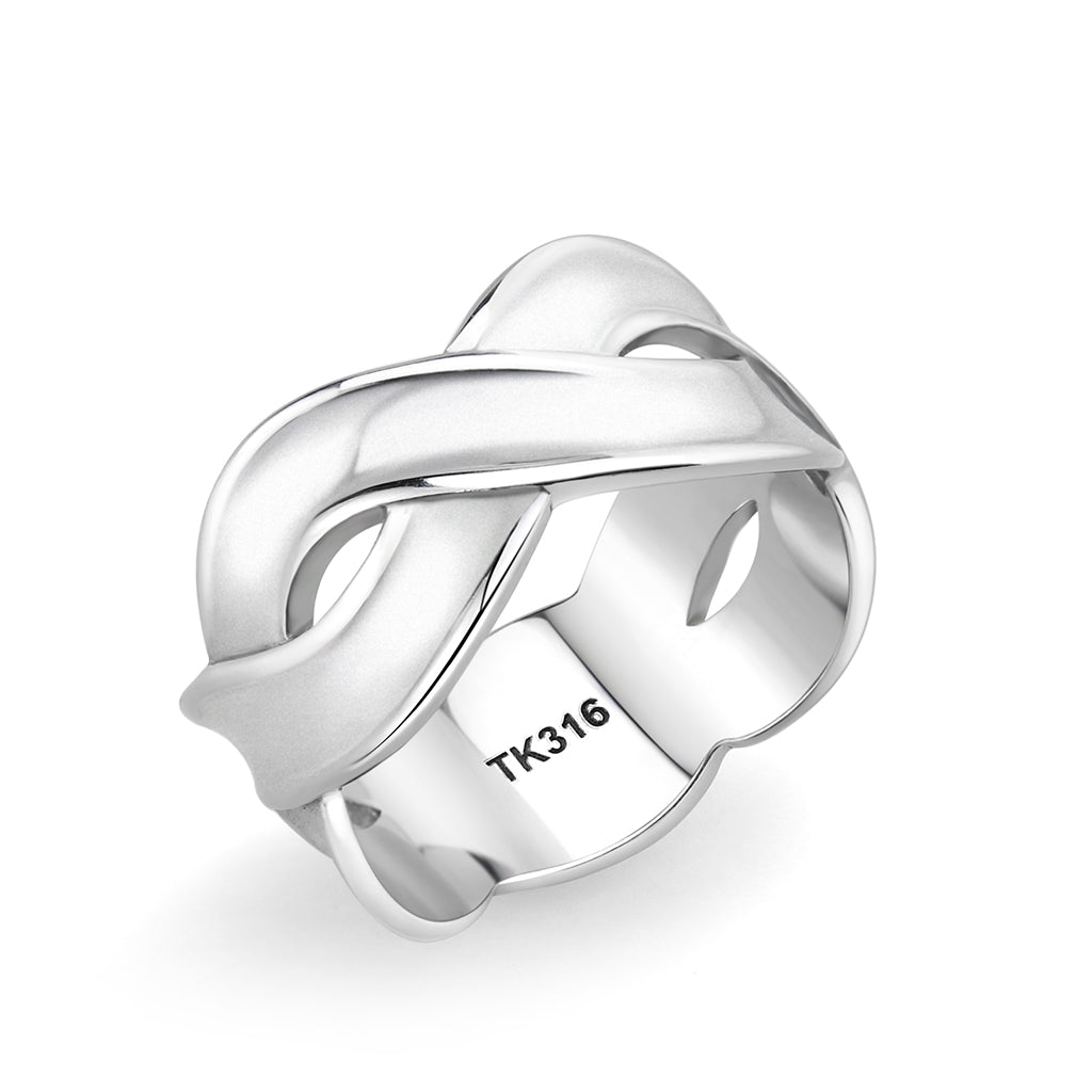 TK3866 - High polished (no plating) Stainless Steel Ring with NoStone in No Stone LuxuryLifeWay Online Store