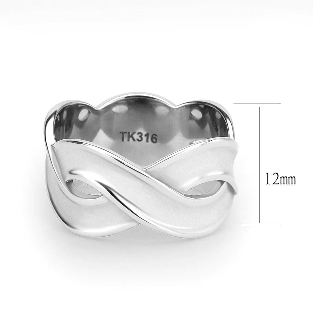 TK3866 - High polished (no plating) Stainless Steel Ring with NoStone in No Stone LuxuryLifeWay Online Store