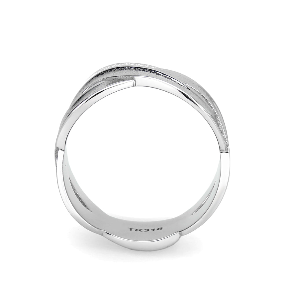 TK3866 - High polished (no plating) Stainless Steel Ring with NoStone in No Stone LuxuryLifeWay Online Store