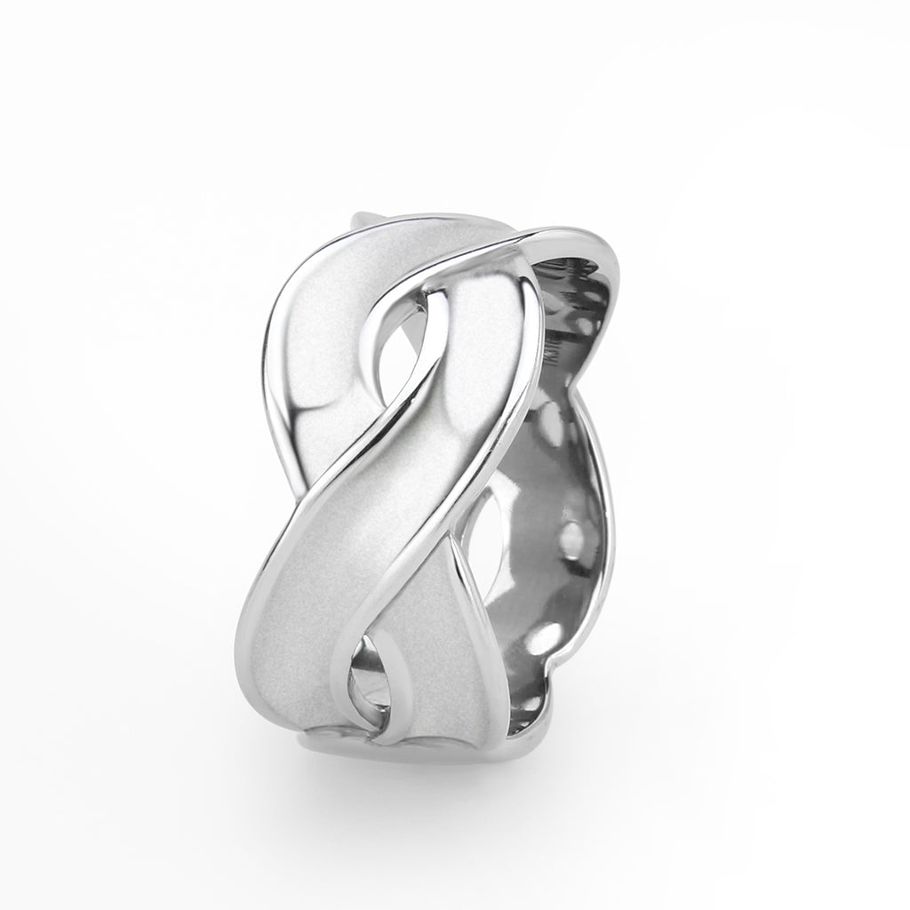 TK3866 - High polished (no plating) Stainless Steel Ring with NoStone in No Stone LuxuryLifeWay Online Store