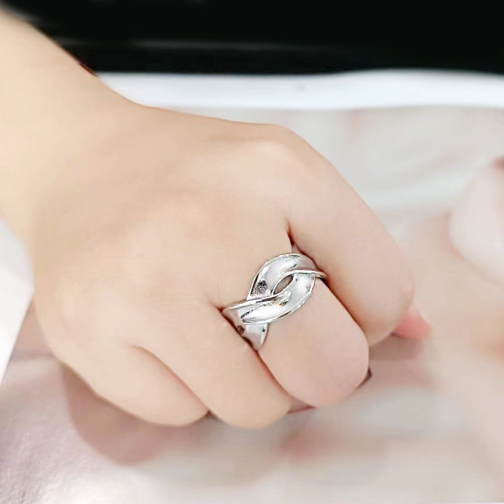 TK3866 - High polished (no plating) Stainless Steel Ring with NoStone in No Stone LuxuryLifeWay Online Store