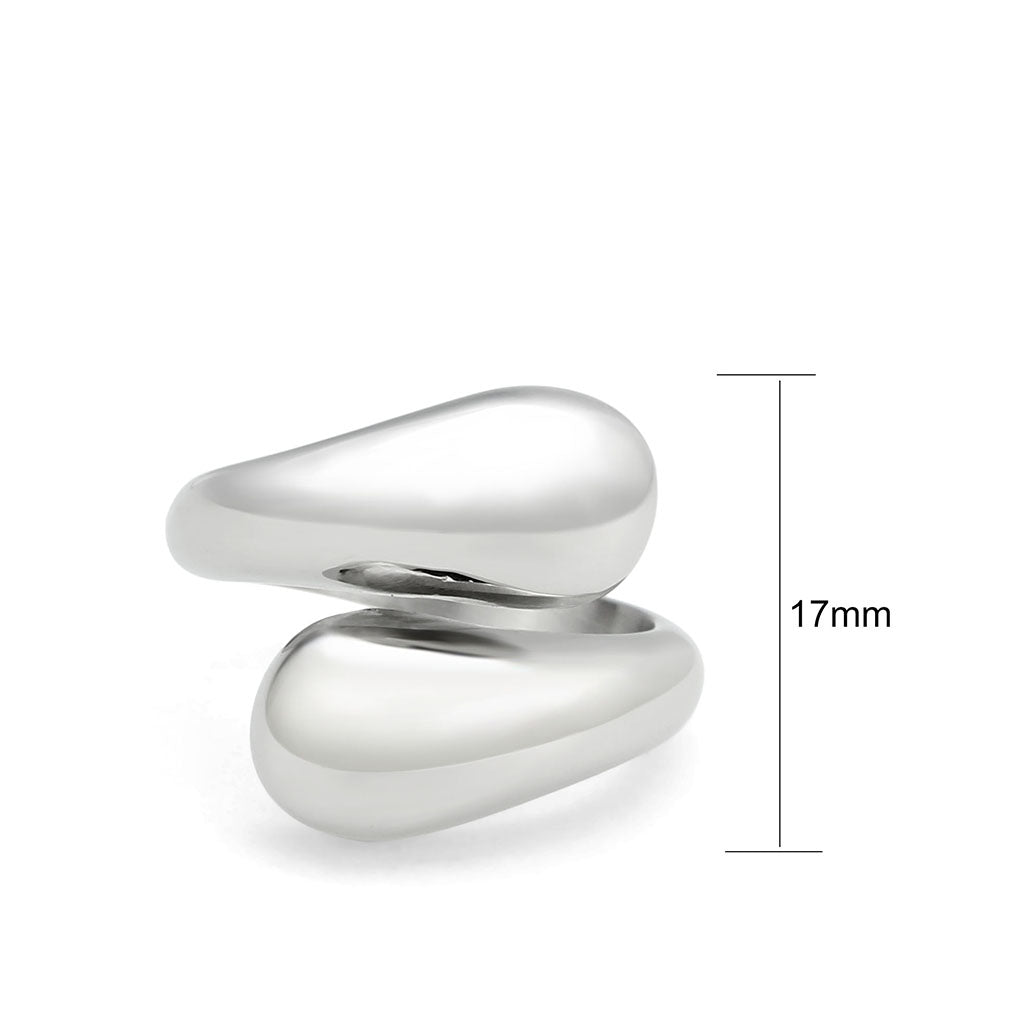 TK3883 - High polished (no plating) Stainless Steel Ring with Epoxy in Jet LuxuryLifeWay Online Store