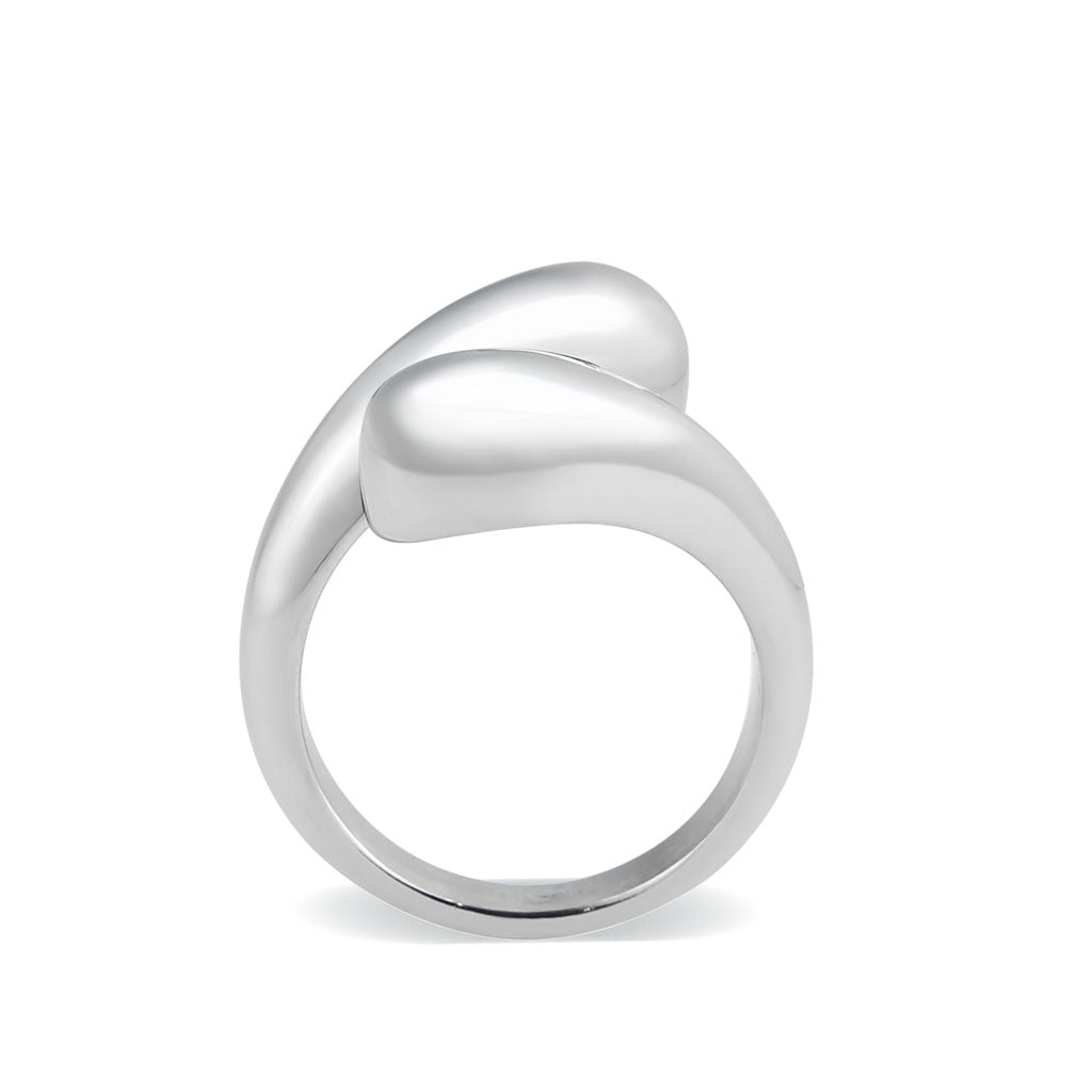 TK3883 - High polished (no plating) Stainless Steel Ring with Epoxy in Jet LuxuryLifeWay Online Store