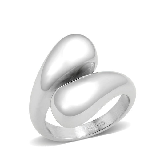 TK3883 - High polished (no plating) Stainless Steel Ring with Epoxy in Jet LuxuryLifeWay Online Store