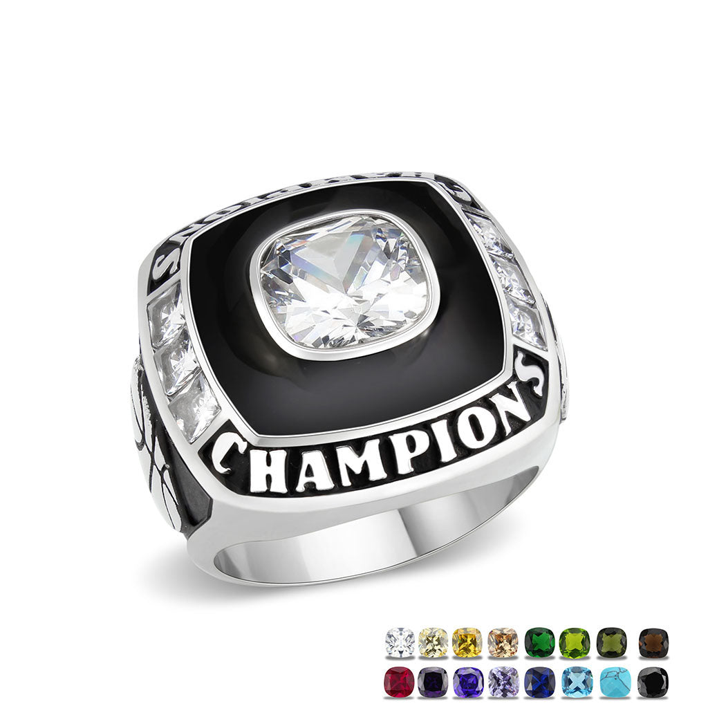 TK3944 - High polished (no plating) Stainless Steel Ring with AAA Grade CZ in Clear LuxuryLifeWay Online Store