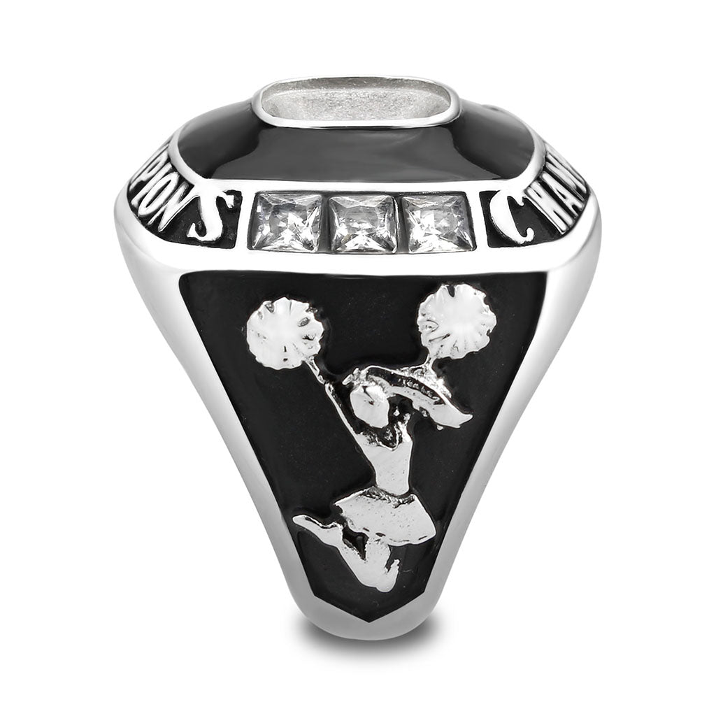 TK3946 - High polished (no plating) Stainless Steel Ring with AAA Grade CZ in Clear LuxuryLifeWay Online Store