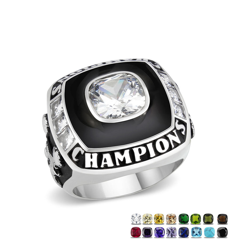 TK3946 - High polished (no plating) Stainless Steel Ring with AAA Grade CZ in Clear LuxuryLifeWay Online Store