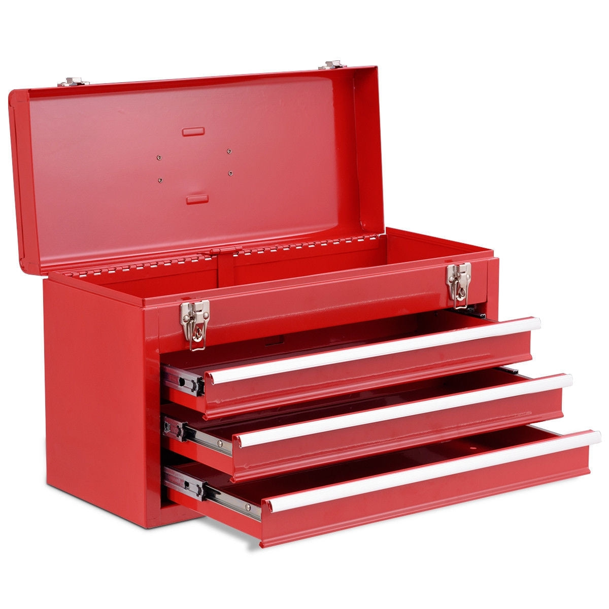 Portable Garage Mechanic Tool Cabinet Box with 3 Drawers-Red - Color: Red LuxuryLifeWay Online Store