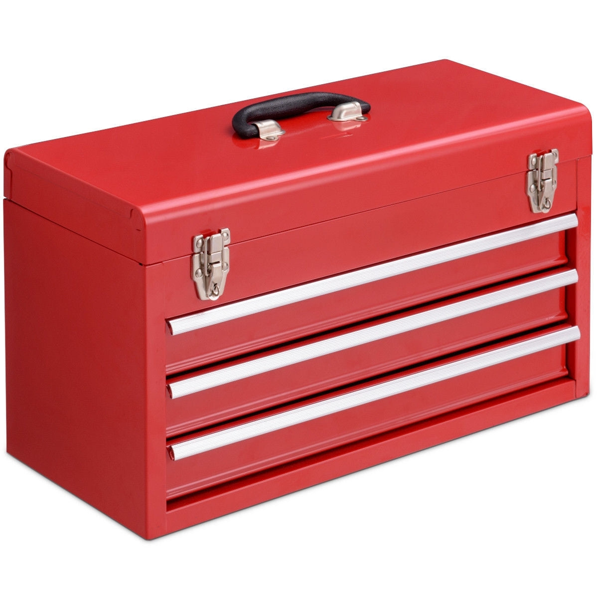 Portable Garage Mechanic Tool Cabinet Box with 3 Drawers-Red - Color: Red LuxuryLifeWay Online Store