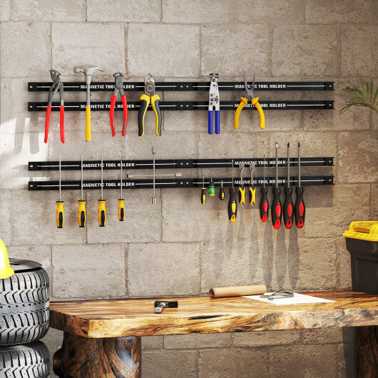 18 Inch Magnetic Tool Holder Strip with Mounting Screws-Black LuxuryLifeWay Online Store