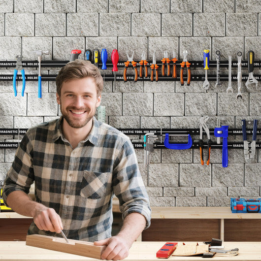 18 Inch Magnetic Tool Holder Strip with Mounting Screws-Black LuxuryLifeWay Online Store