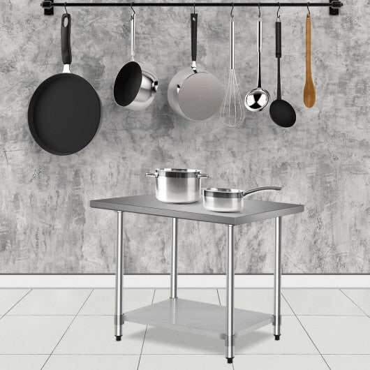 24 x 36 Inch Stainless Steel Commercial Kitchen Food Prep Table