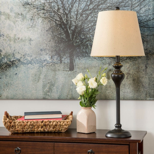 3-Piece Floor Lamp and Table Desk Lamp Set in Black with Light Gold Drum Shades LuxuryLifeWay Online Store