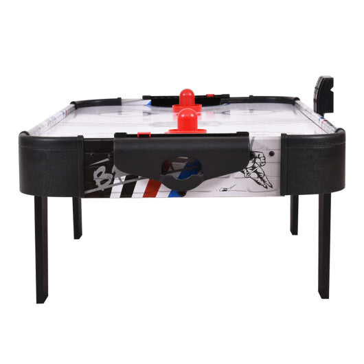 42 Inch Air Powered Hockey Table Top Scoring 2 Pushers - Color: White LuxuryLifeWay Online Store