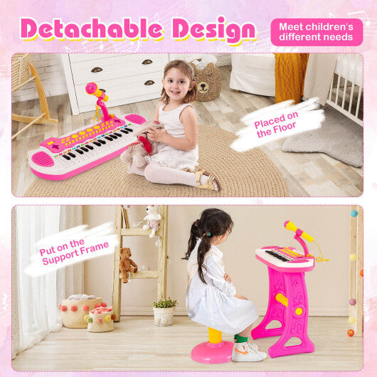 31-Key Kids Piano Keyboard Toy with Microphone and Multiple Sounds for Age 3+-Pink - Color: Pink LuxuryLifeWay Online Store