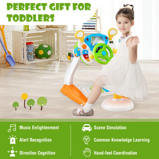 Kids Steering Wheel Pretend Play Toy Set with Lights and Sounds - Color: Multicolor LuxuryLifeWay Online Store