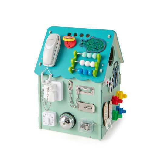 Montessori Play House with Sensory Games and Interior Storage Space-Blue LuxuryLifeWay Online Store